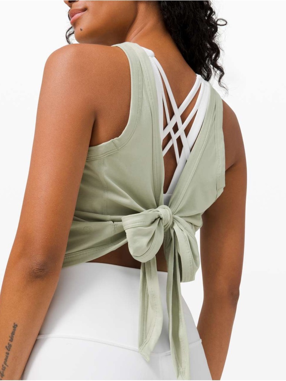 Lululemon Its A Tie Tank in Green Fern Pima Cotton: Size 2-4